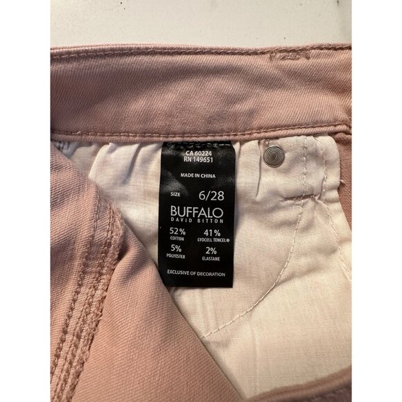Buffalo David Bitton Jeans 6/28 Pink Avalon Ankle Skinny Leg Soft Stretch NWOT - Picture 4 of 5